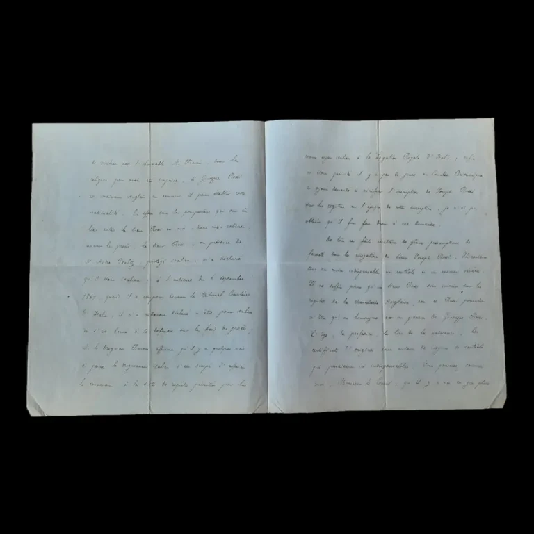 Two inner pages of the letter, filled with handwriting