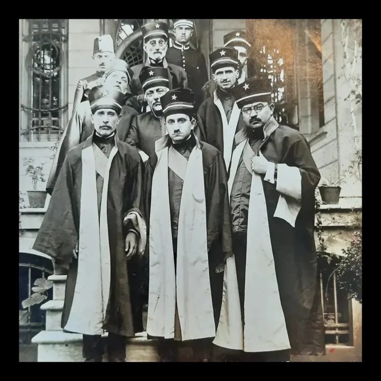 Close-up of the group photo of civil court presidents in the new attire